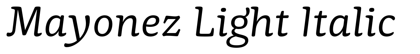Mayonez Light Italic